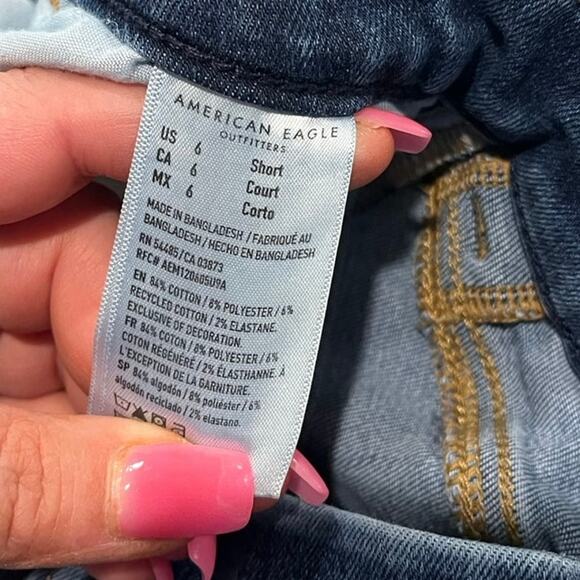 American Eagle Womens Curvy Hi-Rise Jeggings Denim Medium Wash Size 6 Short - Picture 10 of 12
